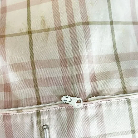 Burberry | Pink Tartan Rain Slicker Poncho folds into carry bag - Picture 16 of 16